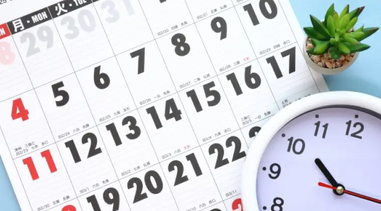 時計とカレンダー